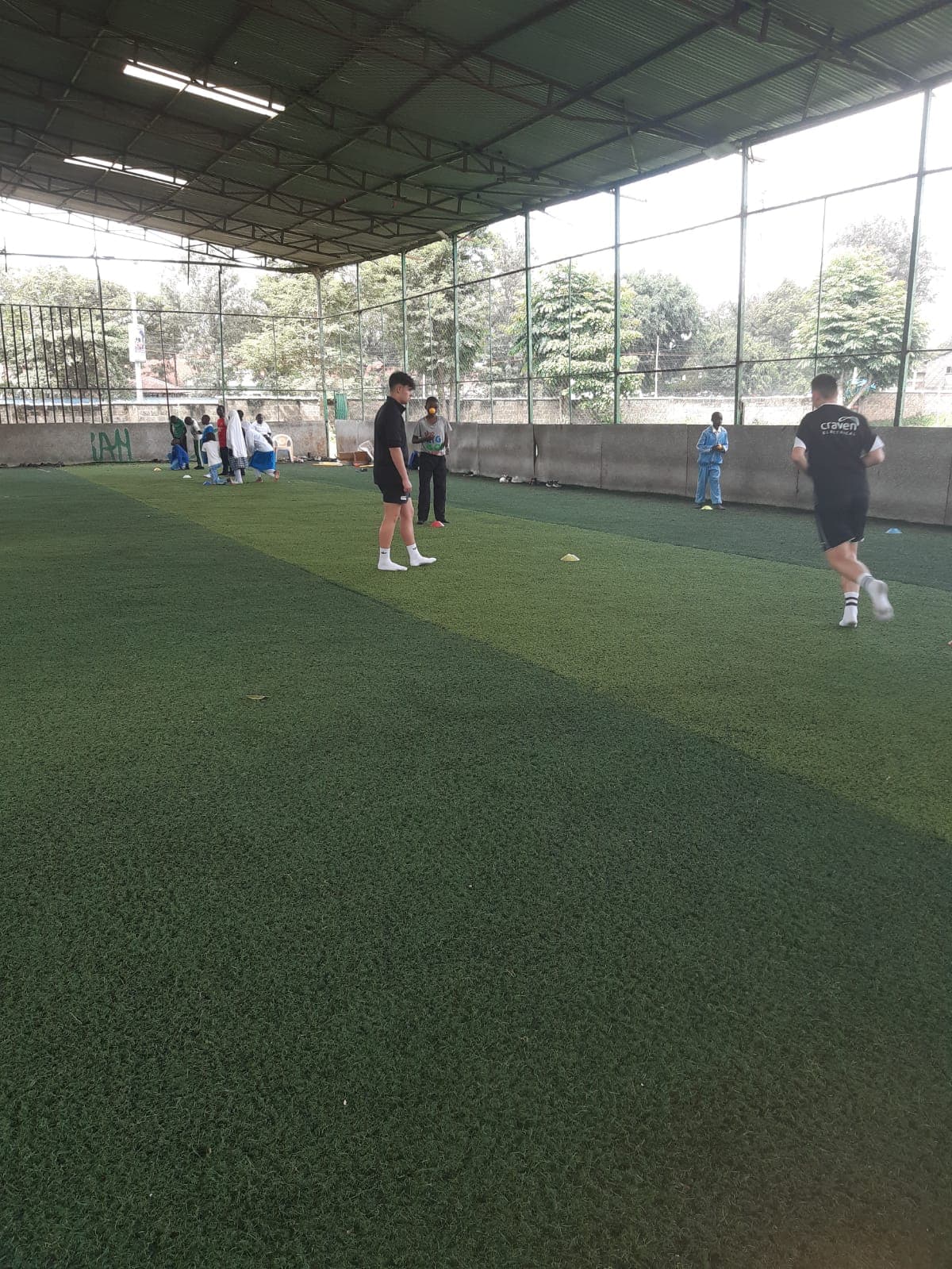 Guest practicing at softball pitch